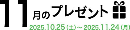 11月のプレゼント