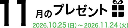11月のプレゼント