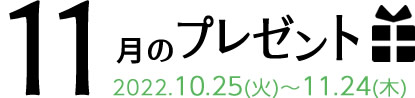 11月のプレゼント