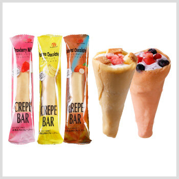 アイスクレープのセット