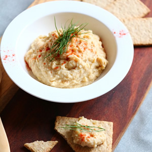 Hummus with Vegan Soft.