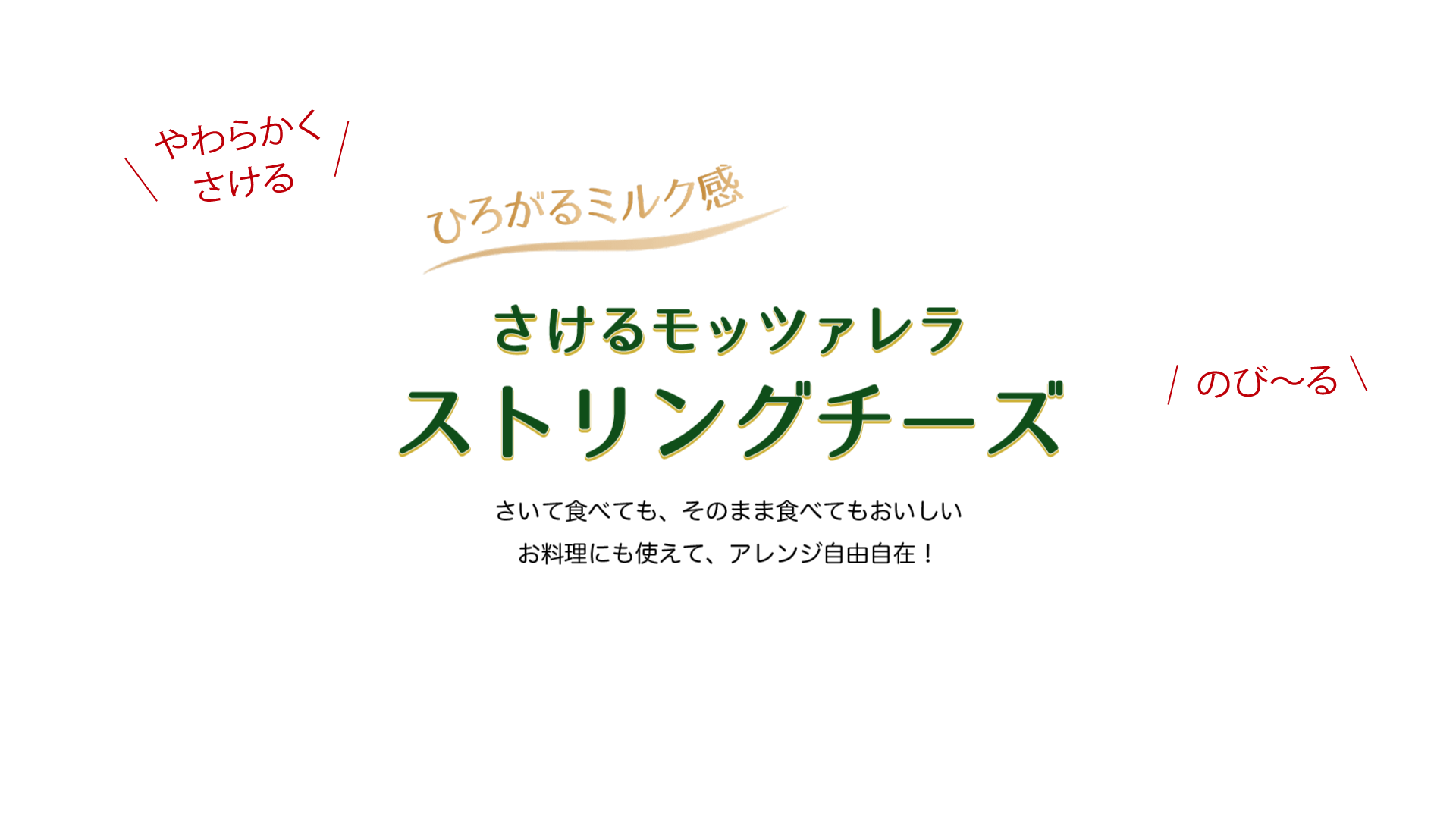 さけるモッツァレラ　ストリングチーズ