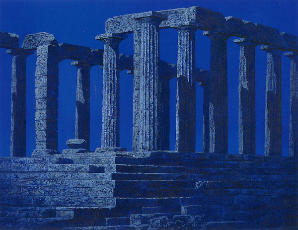 Moonlit Sounion by Masayuki Murai