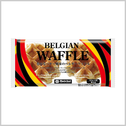 With four Belgian waffle of rich butter flavor (freezing)