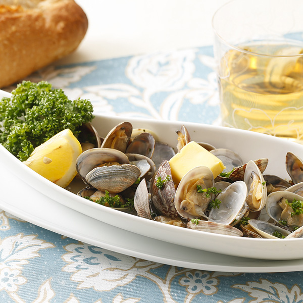 Clams Steamed in Wine