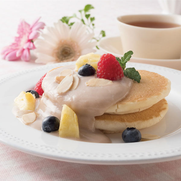 [27 items of allergen nonuse] <br> pancake of almond milk sauce