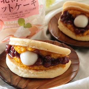 ホットケーキでかぼちゃ餡のどら焼き