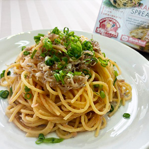 たらことじゃこのにんにく風味パスタ