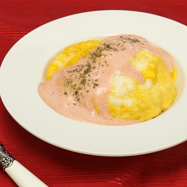 たらこソースのオムライス